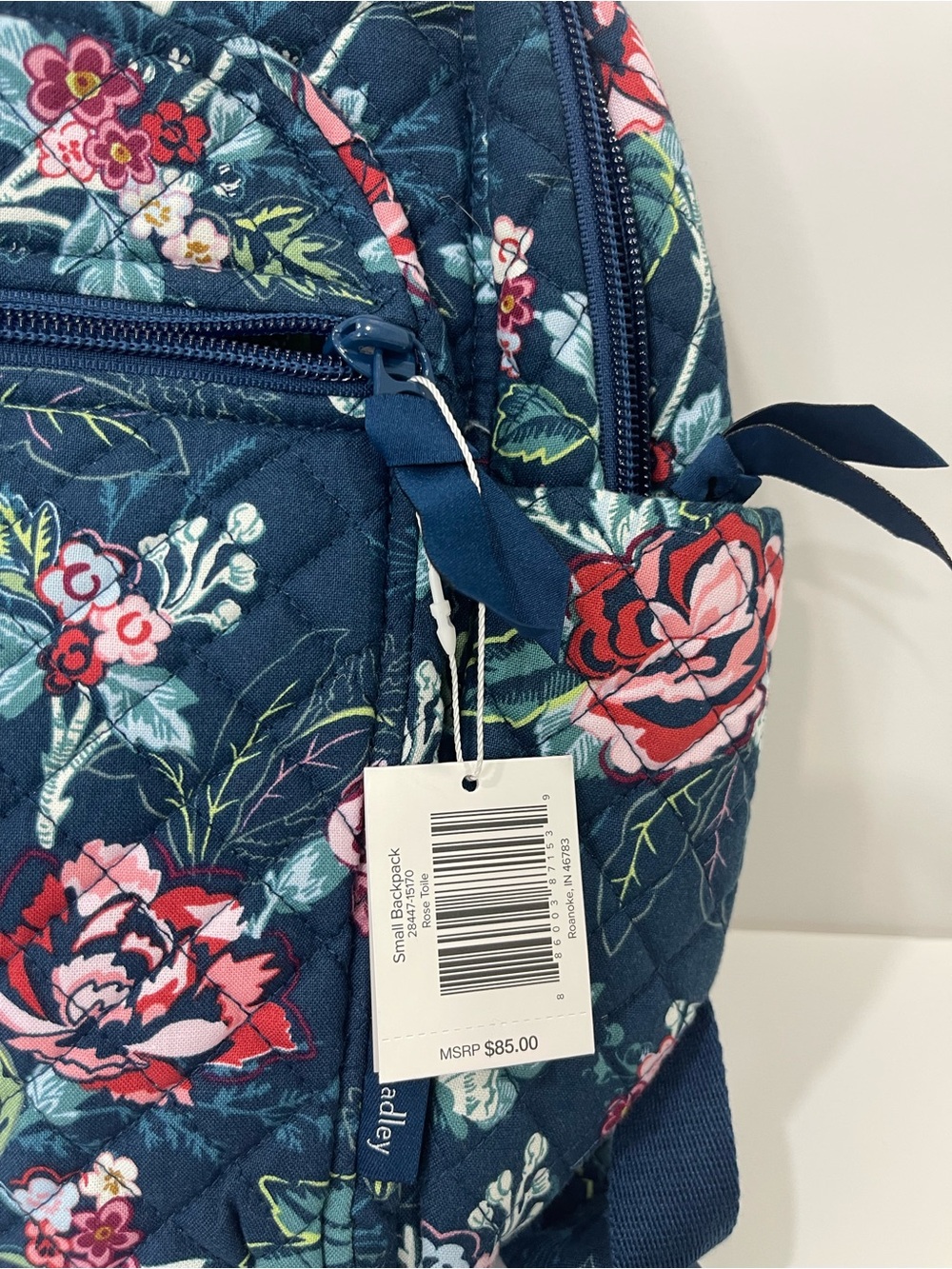 Quilted Floral Mini Backpack - Vera Bradley - Picture 2 of 2